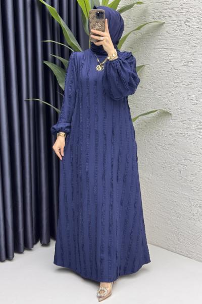 Cevher Elbise Tesettür Giyim  Lacivert