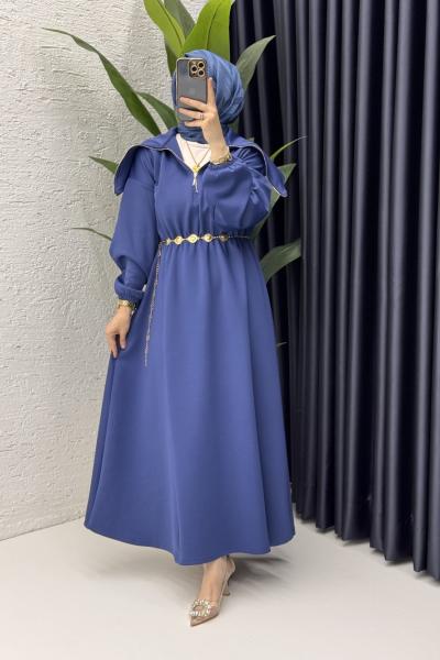 Defne Elbise Tesettür Giyim  İndigo