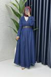 Dilruba Kot Elbise Lacivert