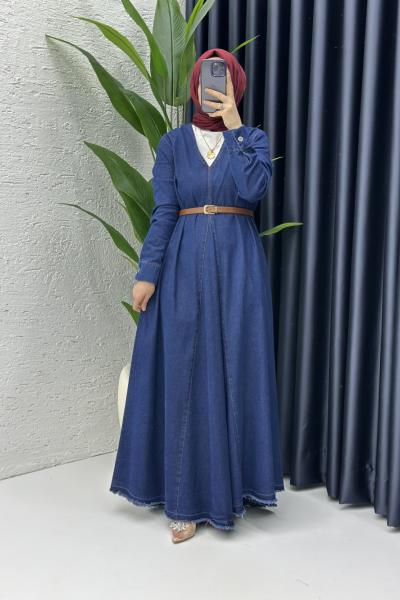 Dilruba Kot Elbise Lacivert
