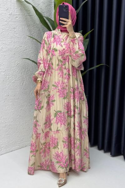 Dilşah Elbise Tesettür Giyim Pembe