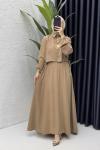 Ebrar Elbise Tesettür Giyim Camel