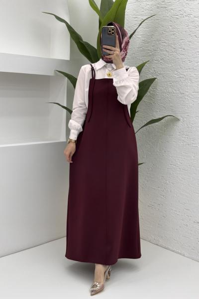 Eda Jile Tesettür Giyim  Bordo