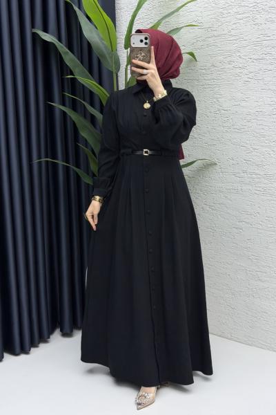 Efla Elbise Tesettür Giyim  Siyah