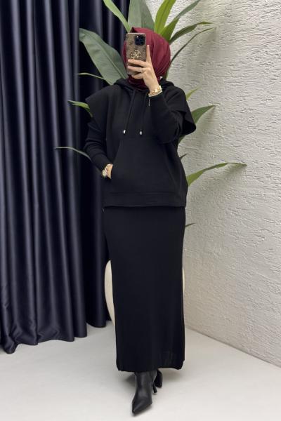 Elif Elbise Tesettür Giyim  Siyah