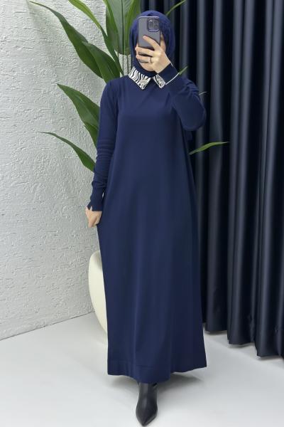 Eylem Elbise Lacivert