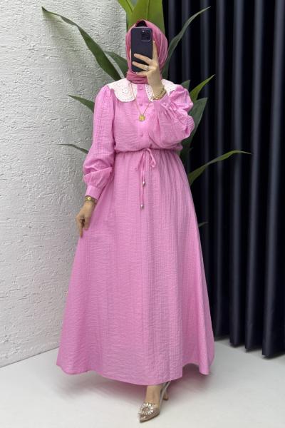 Ferira Elbise Tesettür Giyim Pembe