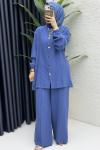 Firuze Pantolon Takım İndigo