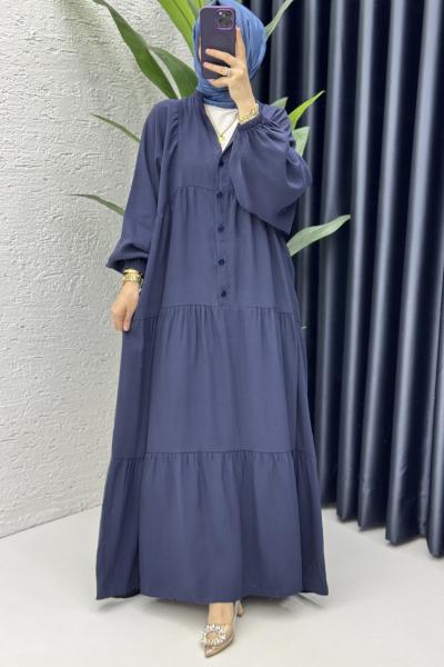 Hale Elbise Tesettür Giyim Lacivert