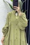 Hale Elbise Tesettür Giyim Yeşil