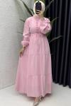 Handan Elbise Tesettür Giyim Pembe