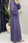 Hare Elbise Tesettür Giyim  Mor