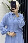 Hüda Elbise Tesettür Giyim Bebe Mavisi