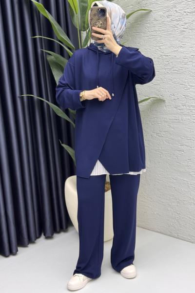 Hülya Takım Tesettür Giyim Lacivert