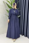 Hümeyra Elbise Tesettür Giyim Lacivert