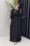 Hüsna Elbise Tesettür Giyim Siyah