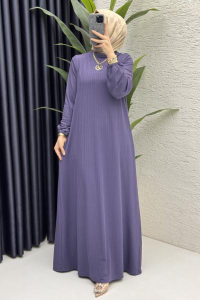 İdil Elbise Tesettür Giyim Mor