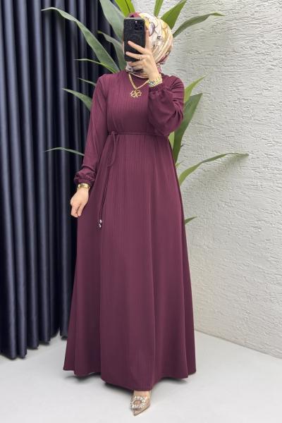 İdil Elbise Tesettür Giyim Bordo