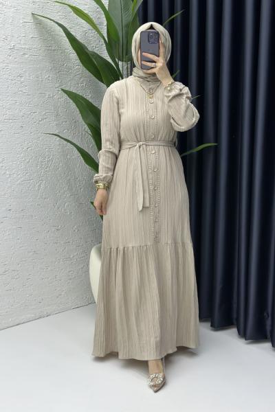 İlayda Elbise Taş Rengi