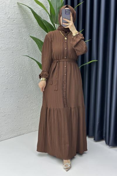 İlayda Elbise Kahverengi