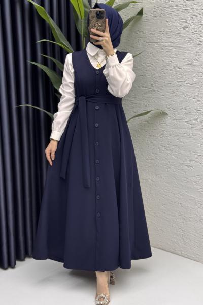 Kübra Jile Tesettür Giyim  Lacivert