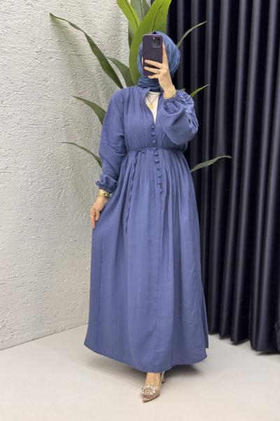 Lara Elbise Tesettür Giyim İndigo