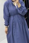 Lara Elbise Tesettür Giyim İndigo