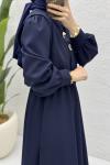 Leyza Elbise Tesettür Giyim  Lacivert