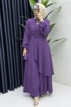 Mahinur Takım Tesettür Giyim Mor