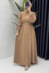 Melike Elbise Tesettür Giyim Camel