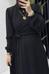 Meyra Elbise Tesettür Giyim  Siyah