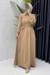 Meyra Elbise Tesettür Giyim  Camel