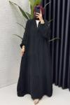 Müslin Elbise Tesettür Giyim Siyah