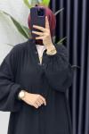 Müslin Elbise Tesettür Giyim Siyah