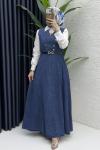 Nadide Kot Jile Tesettür Giyim Lacivert