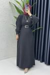 Narin Tesettür Elbise Siyah