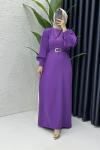 Narin Tesettür Elbise Mor