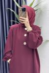 Nazenin Takım Tesettür Giyim  Bordo