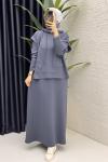 Nesrin Elbise Takım Füme
