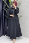 Nilay Etekli Takım Tesettür Giyim  Siyah