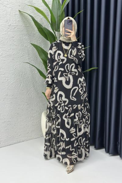 Nilüfer Elbise Siyah