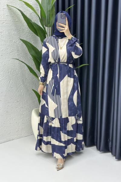 Özgen Elbise Lacivert