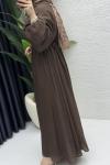 Peri Elbise Tesettür Giyim  Kahve