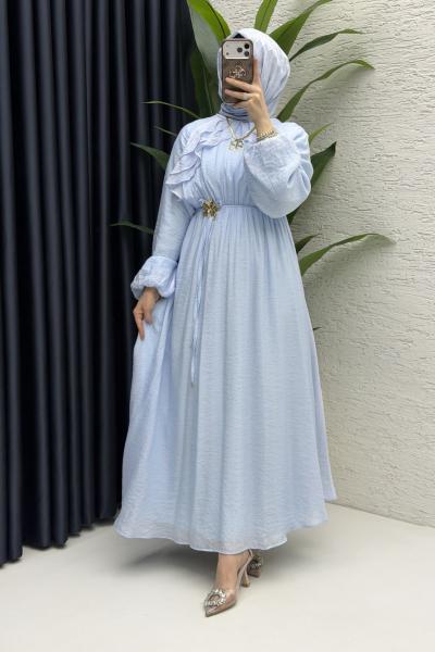 Peri Elbise Tesettür Giyim  Bebe Mavisi