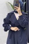 Rabia Trench Tesettür Giyim  Lacivert