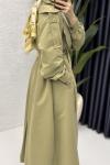 Rabia Trench Tesettür Giyim  Yeşil