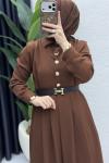 Reyyan Elbise Tesettür Giyim  Kahve