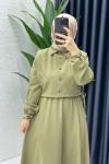 Sahre Elbise Tesettür Giyim  Yeşil