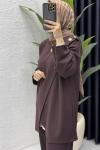 Sema Takım Tesettür Giyim  Kahverengi