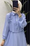 Şevval Elbise Tesettür Giyim Bebe Mavisi
